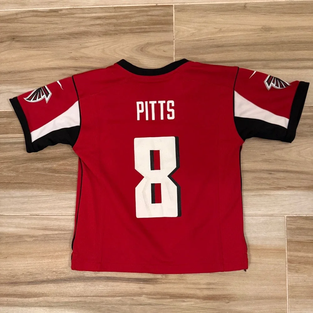 Nike Atlanta Falcons Kyle Pitts 8 NFL Jersey Red Kids Medium 5/6 Football